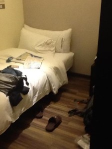 A hotel room cant get any smaller than this. I am happy with the price and location of the Single Inn
